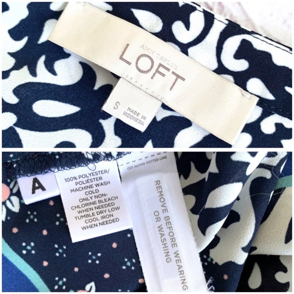 🚫SOLD! NWOT I•LOFT•I Ann Taylor Half Button Print - Picture 8 of 8
